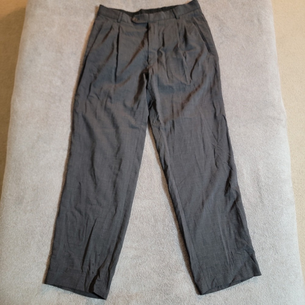 Vintage USA Boss Hugo Boss Men's 100% Schurwolle Virgin Wool‎ Dress Pants 33R
